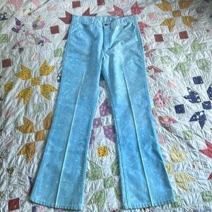 Vintage Lee Paisley Bell Bottom Jeans 31”w